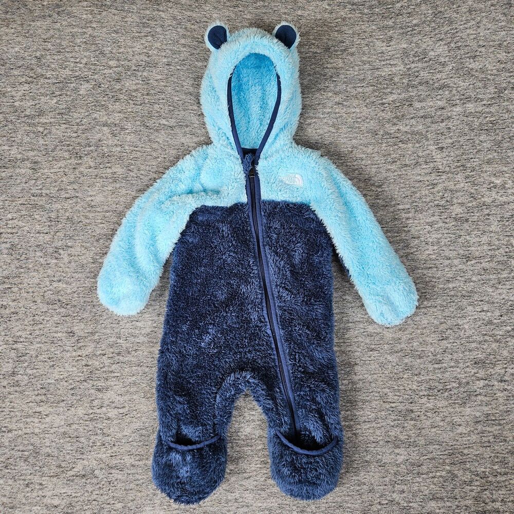 The North Face Infant Baby Bear One-Piece Bunting Shady Blue 3-6 Months Unisex